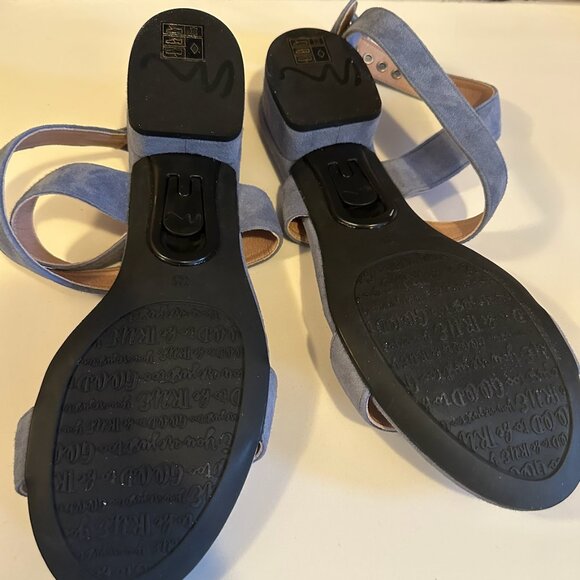 Mime et moi - Interchangeble Heels - Blue Suede - Picture 5 of 11